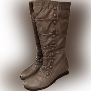 COPY - Miz Mooz Knee High Leather Boots. Size 9.5 - 10. Gray.  Like new.